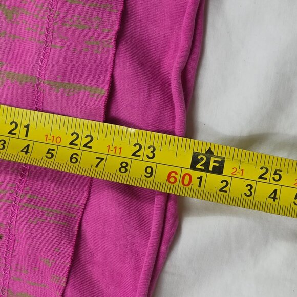 Glima Womens Size Small Pink Floral Graphic 3/4 Sleeve Shirt Made In USA - Picture 11 of 11